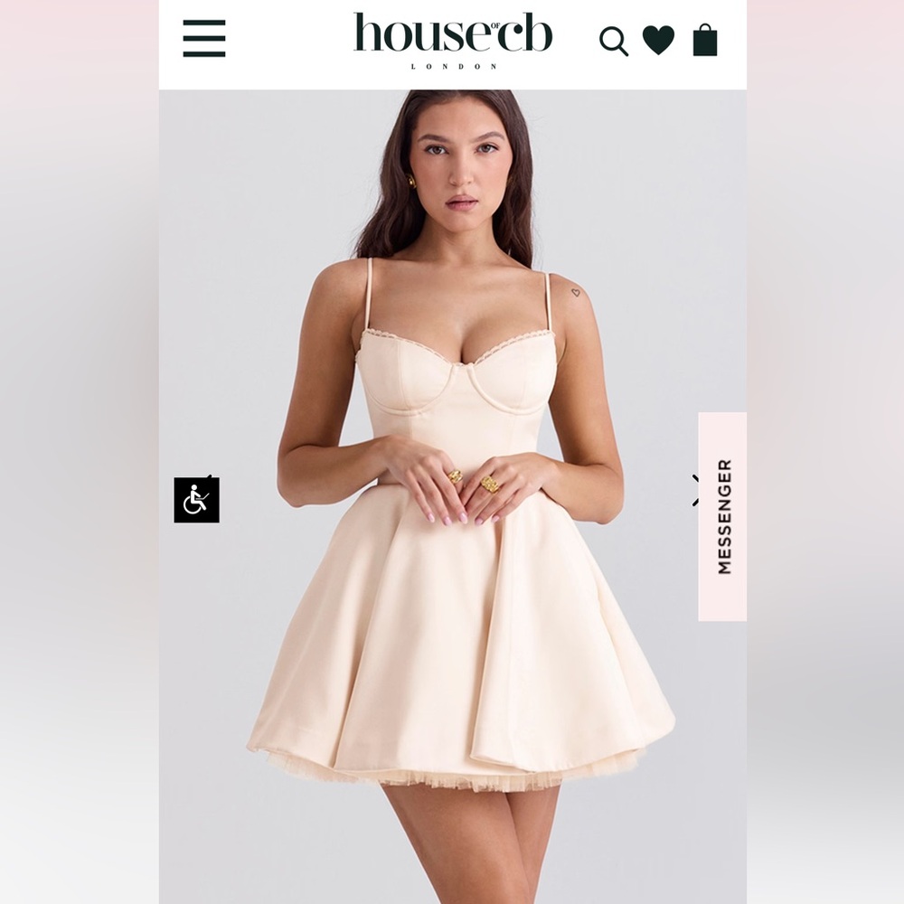 MINIMOISELLE - 
VINTAGE CREAM TULLE MINI DRESS House of CB
